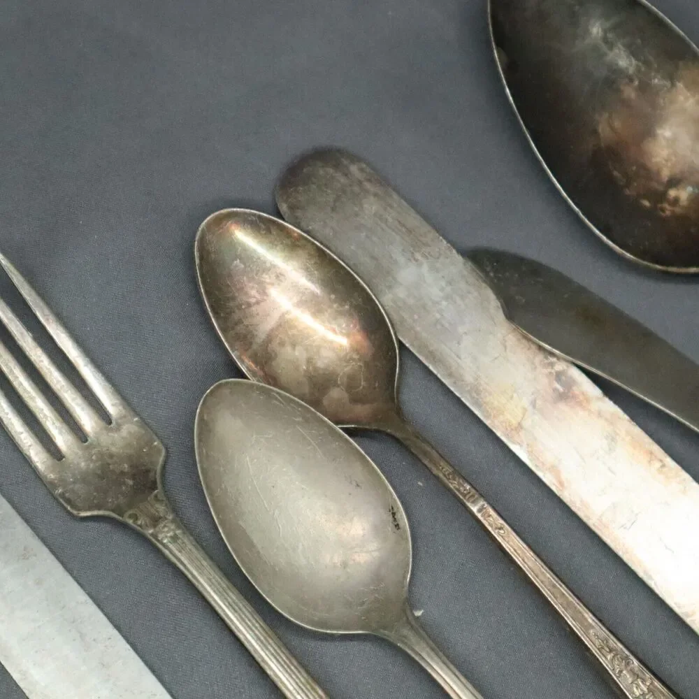 Silver plated flatware misc set of 7 pieces